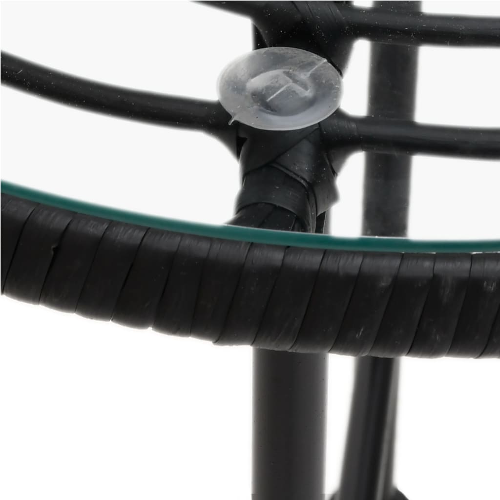 3 Piece Garden Dining Set Poly Rattan