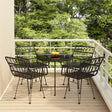 5 Piece Garden Dining Set Poly Rattan