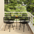 5 Piece Garden Dining Set Poly Rattan