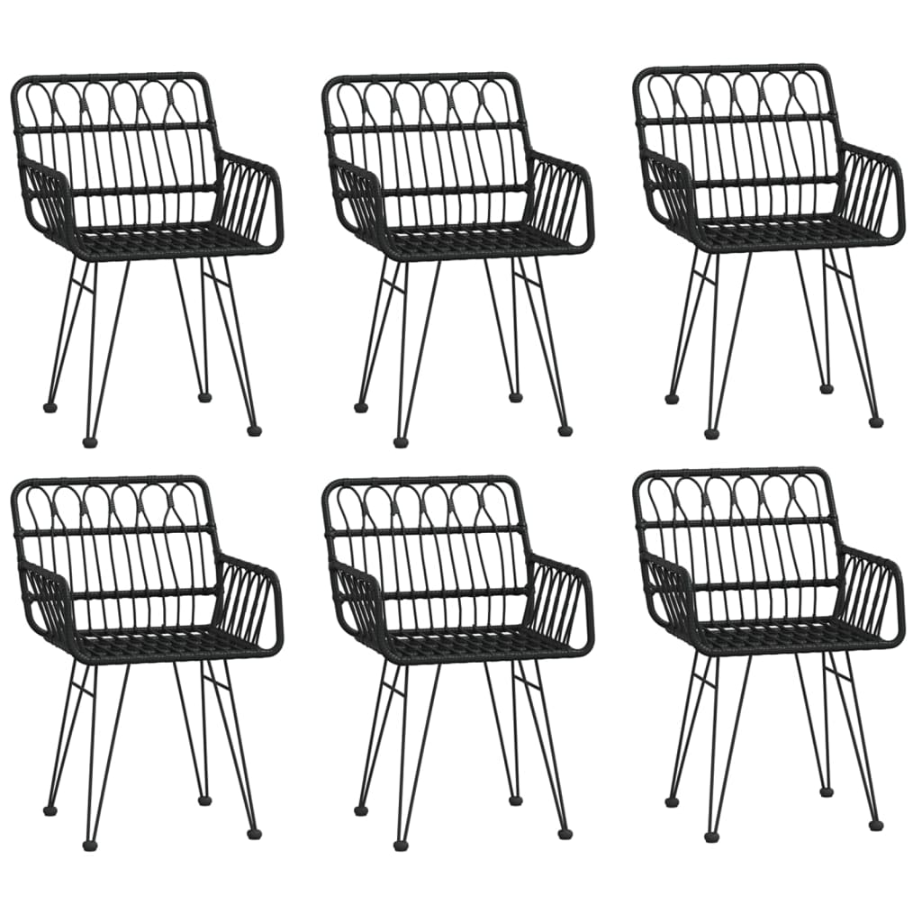 7 Piece Garden Dining Set Poly Rattan