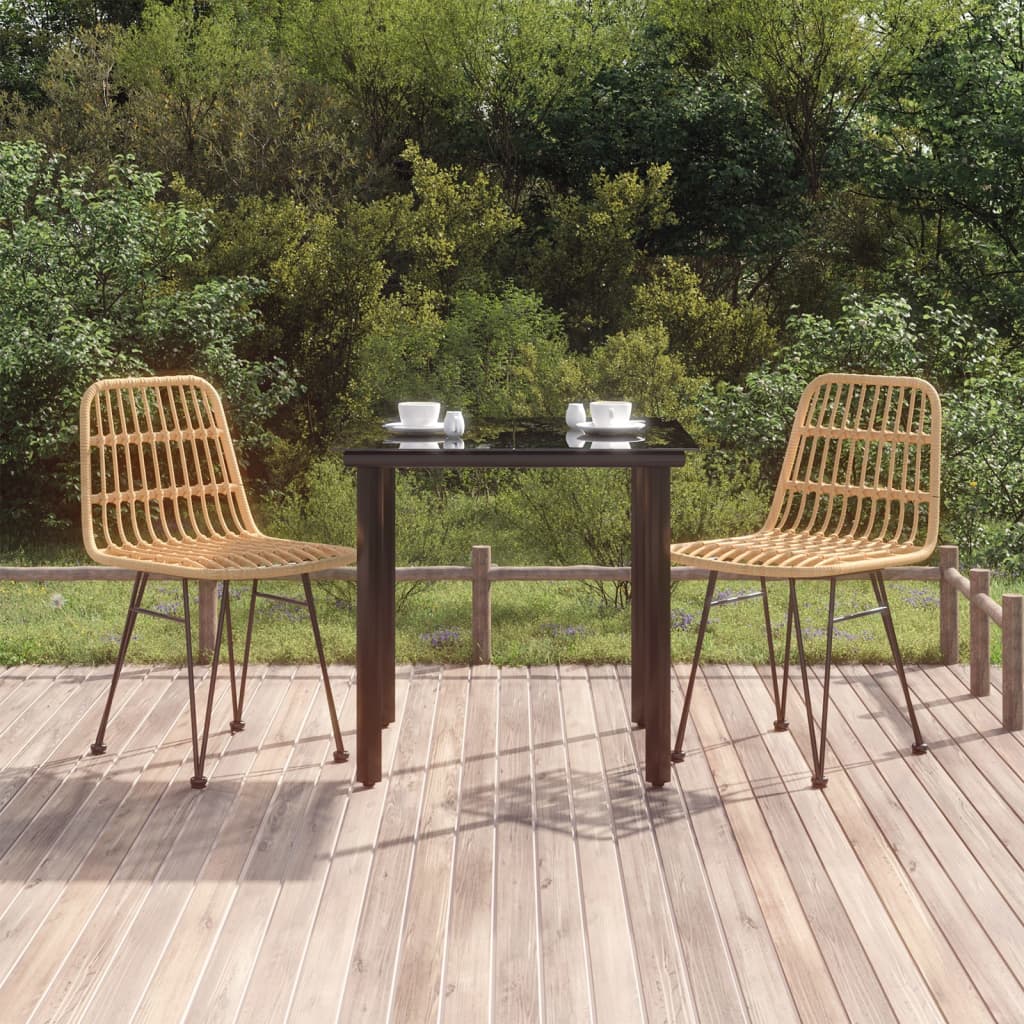 7 Piece Garden Dining Set Poly Rattan