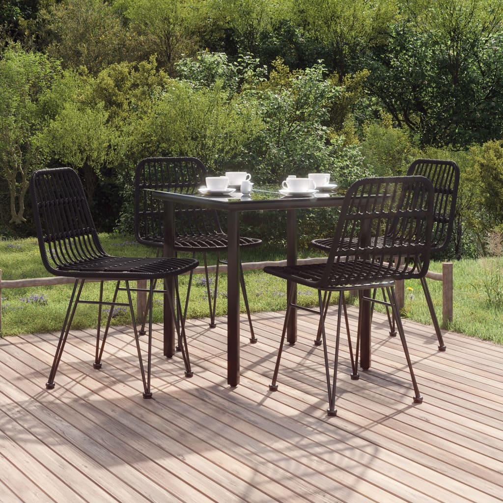 7 Piece Garden Dining Set Poly Rattan