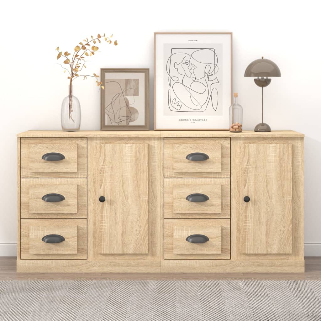 Sideboards 2 Pcs Engineered Wood
