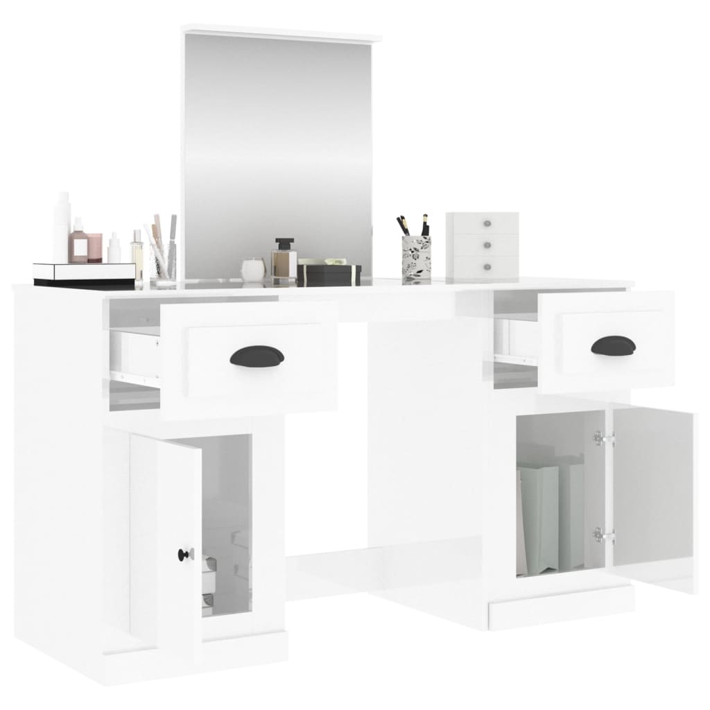 Dressing Table With Mirror 130X50X132.5 Cm