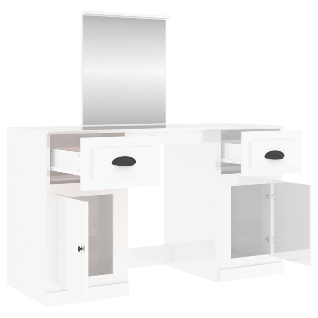 Dressing Table With Mirror 130X50X132.5 Cm
