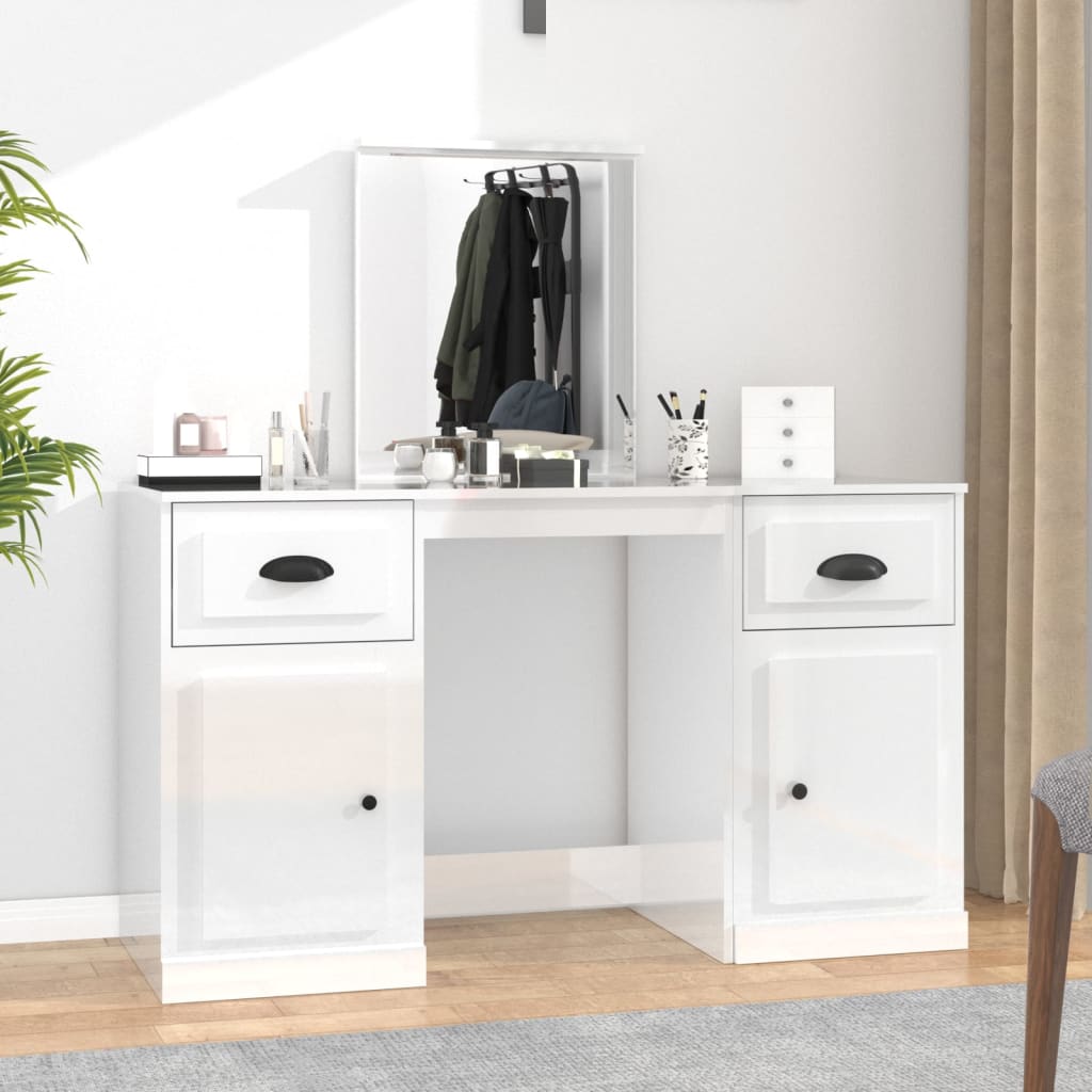 Dressing Table With Mirror 130X50X132.5 Cm
