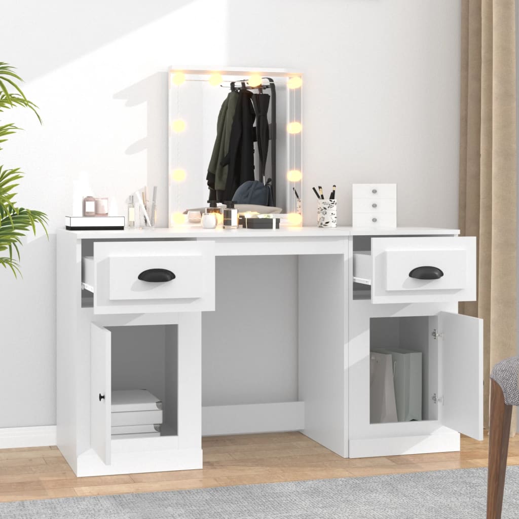 Dressing Table With Led 130X50X132.5 Cm