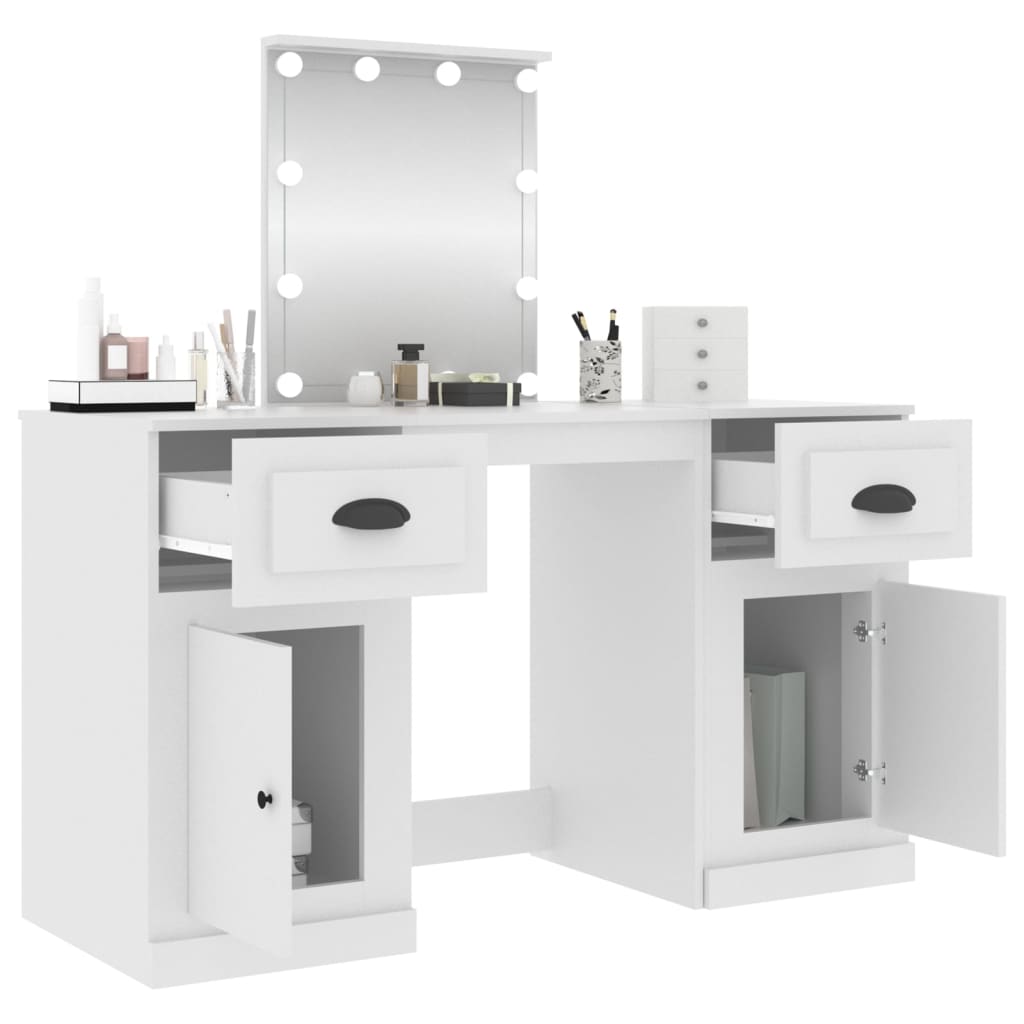 Dressing Table With Led 130X50X132.5 Cm