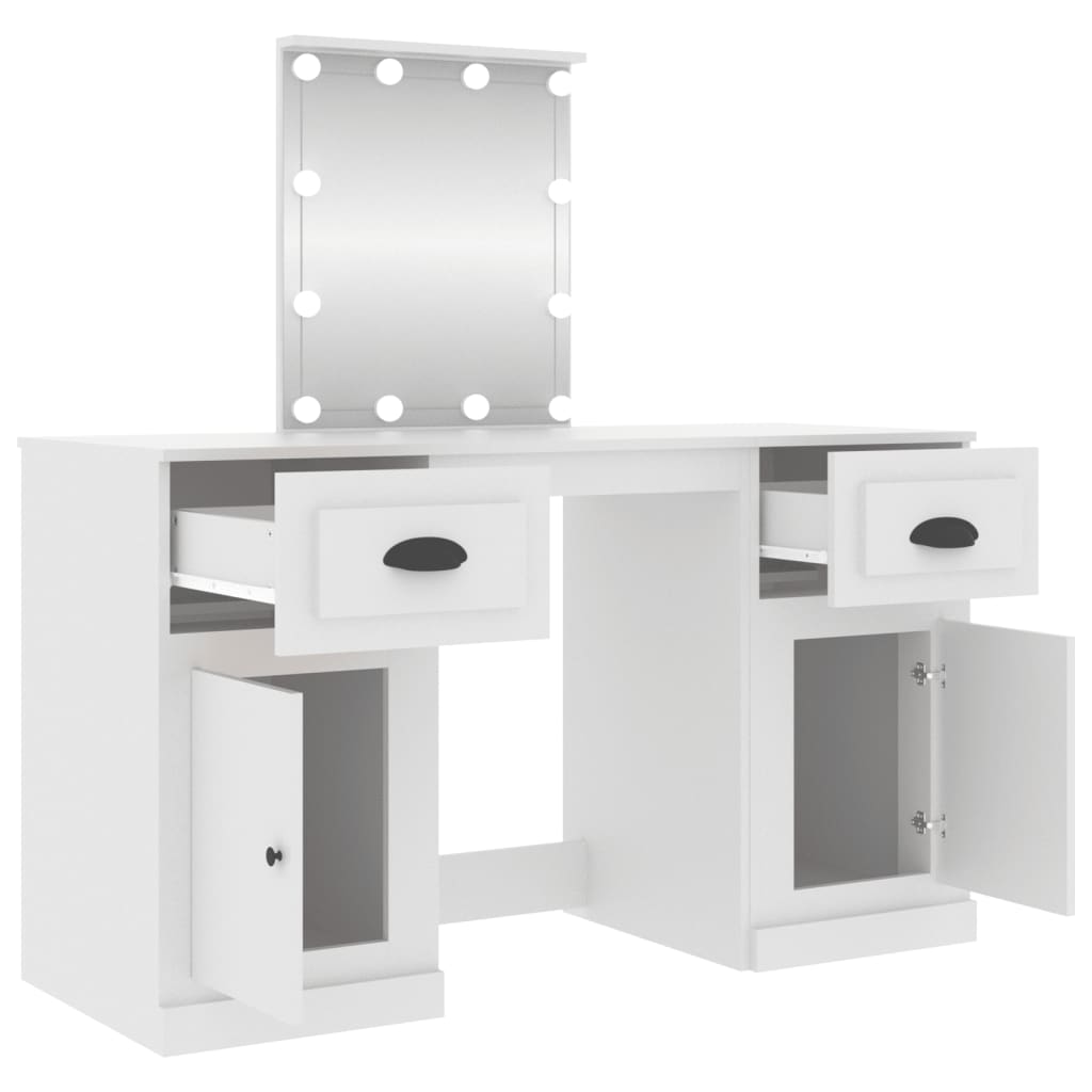 Dressing Table With Led 130X50X132.5 Cm