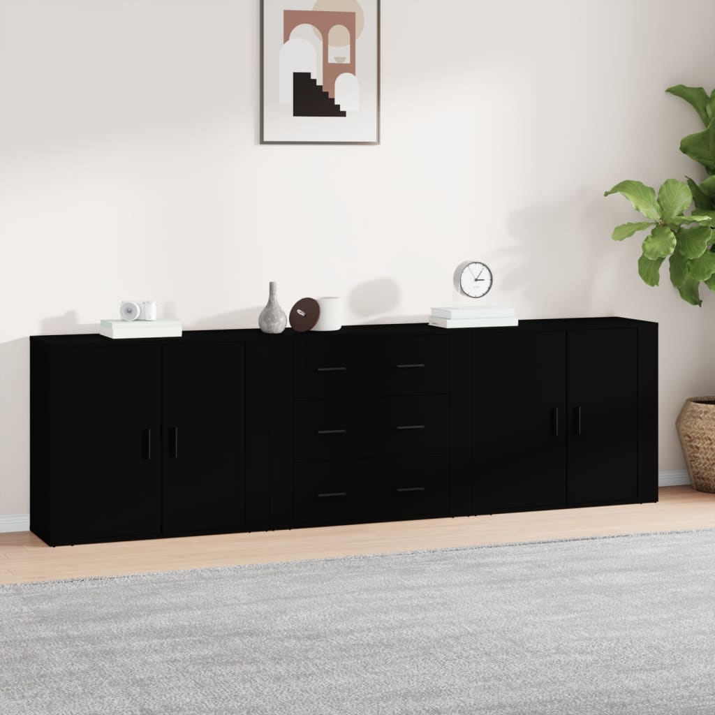 Sideboards 3 Pcs Engineered Wood