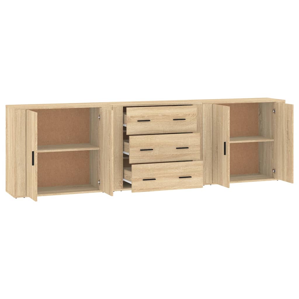 Sideboards 3 Pcs Engineered Wood