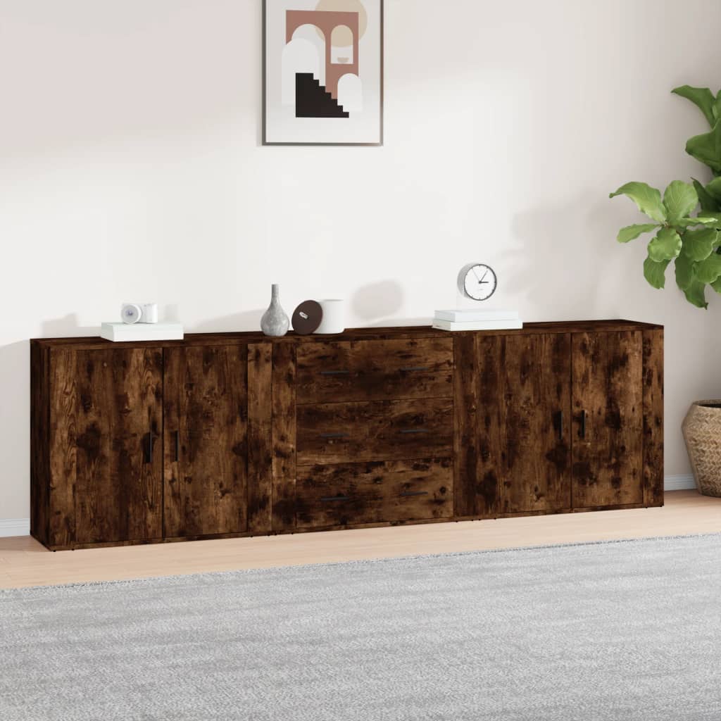 Sideboards 3 Pcs Engineered Wood