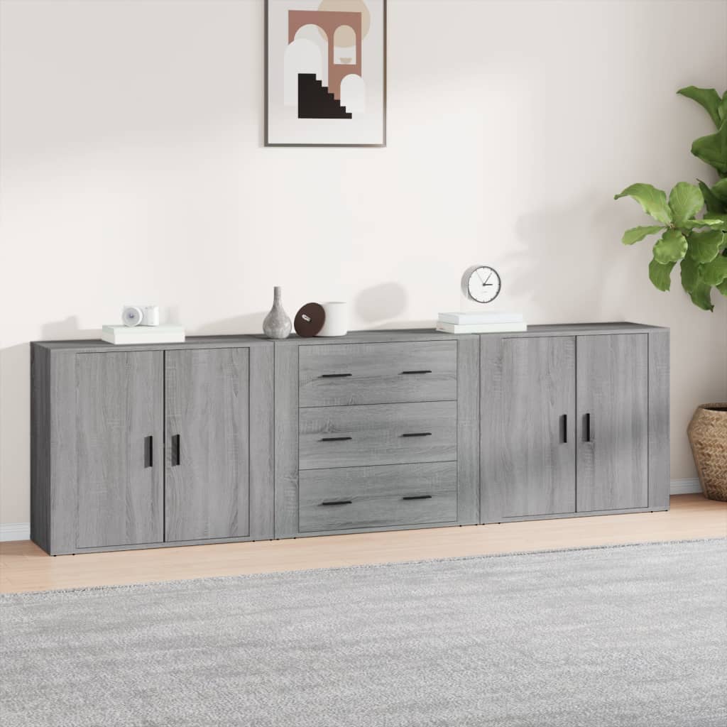 Sideboards 3 Pcs Engineered Wood