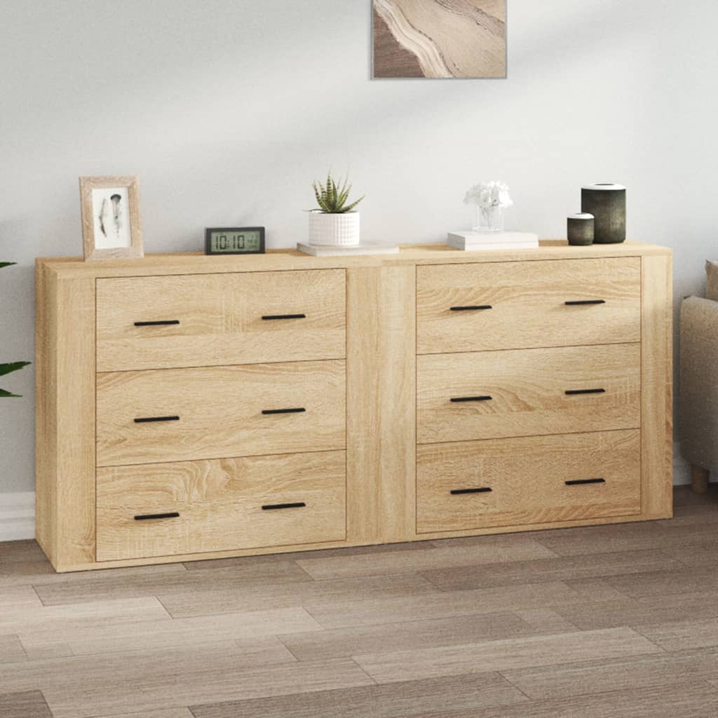 Sideboards 2 Pcs Engineered Wood