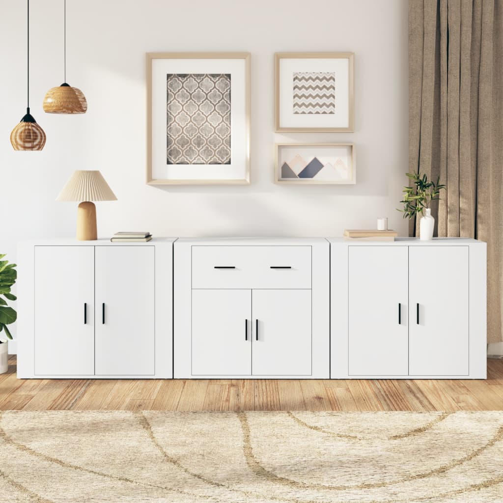 Sideboards 3 Pcs Engineered Wood