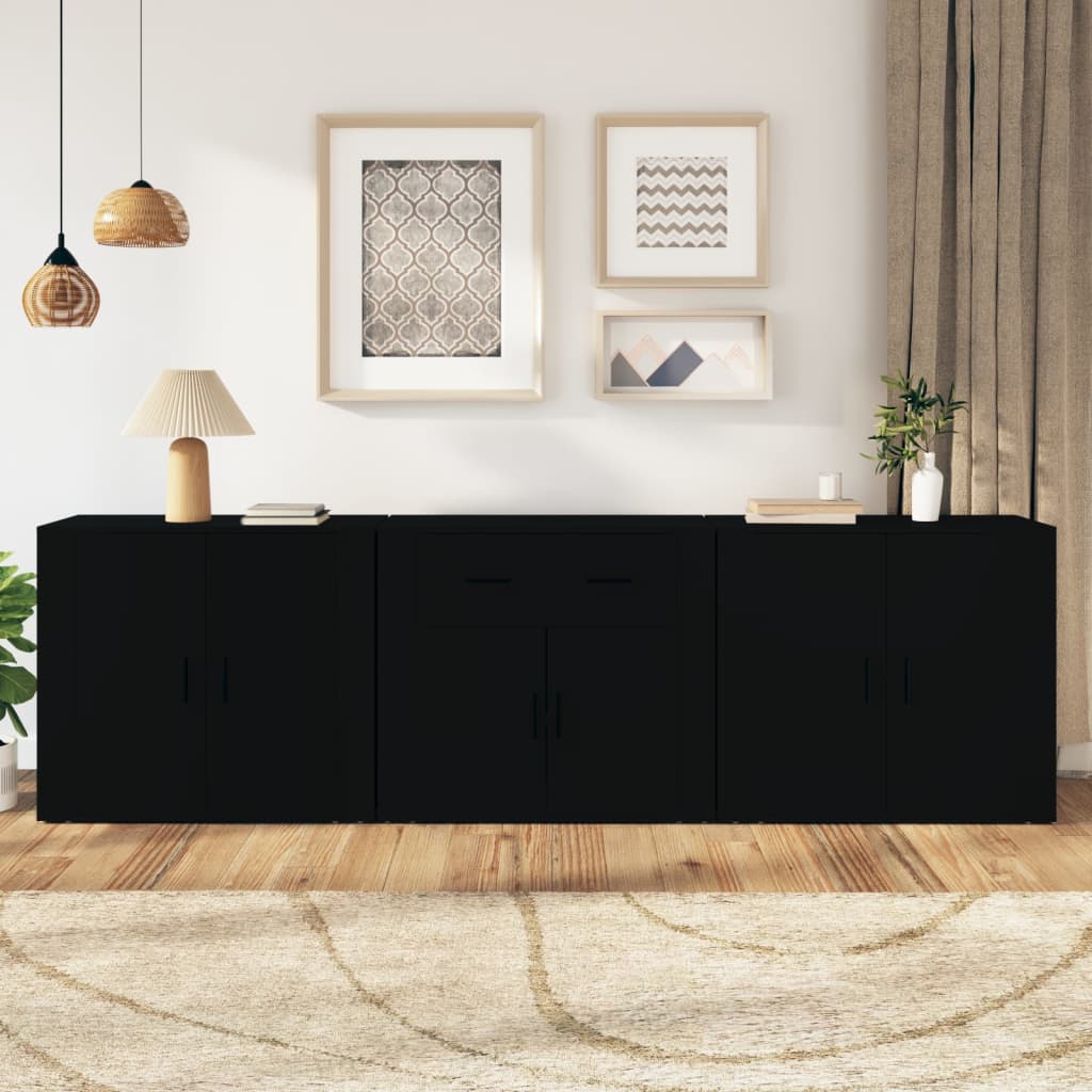 Sideboards 3 Pcs Engineered Wood