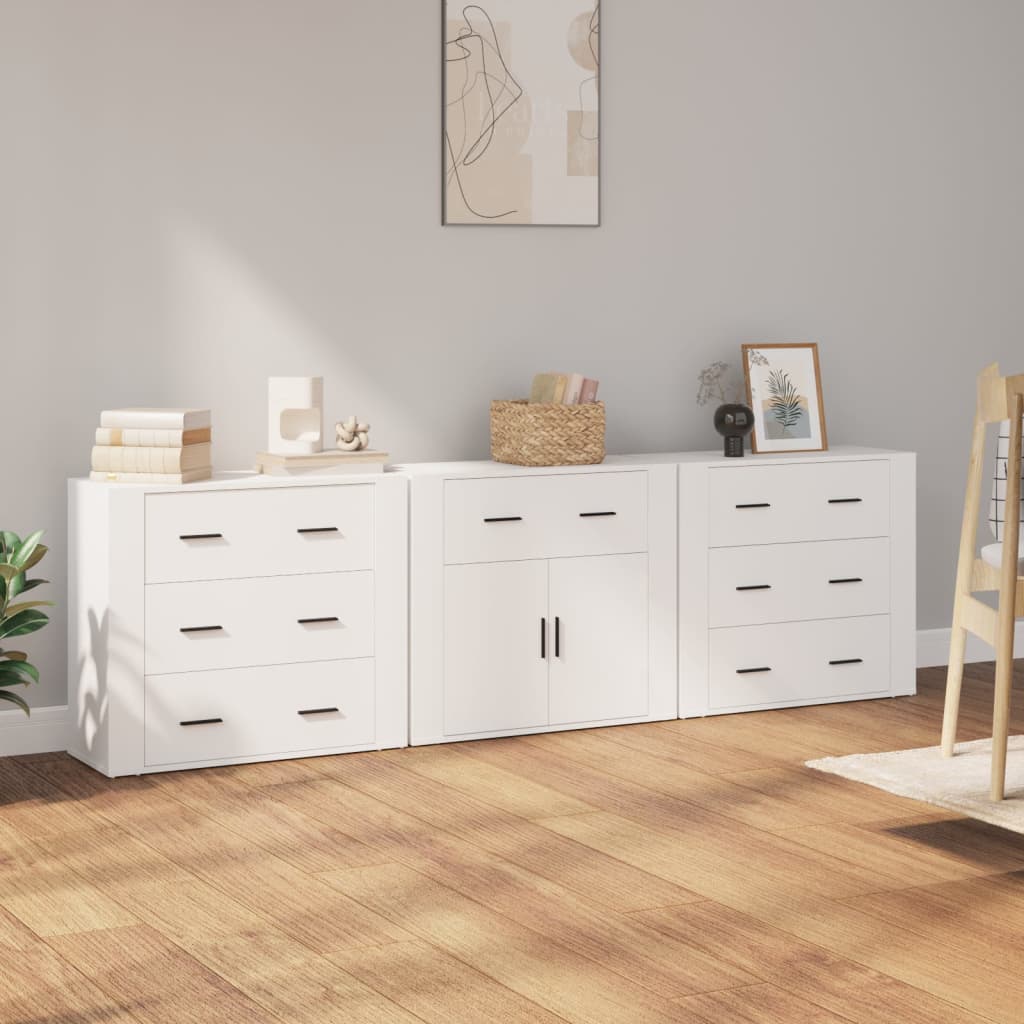Sideboards 3 Pcs Engineered Wood