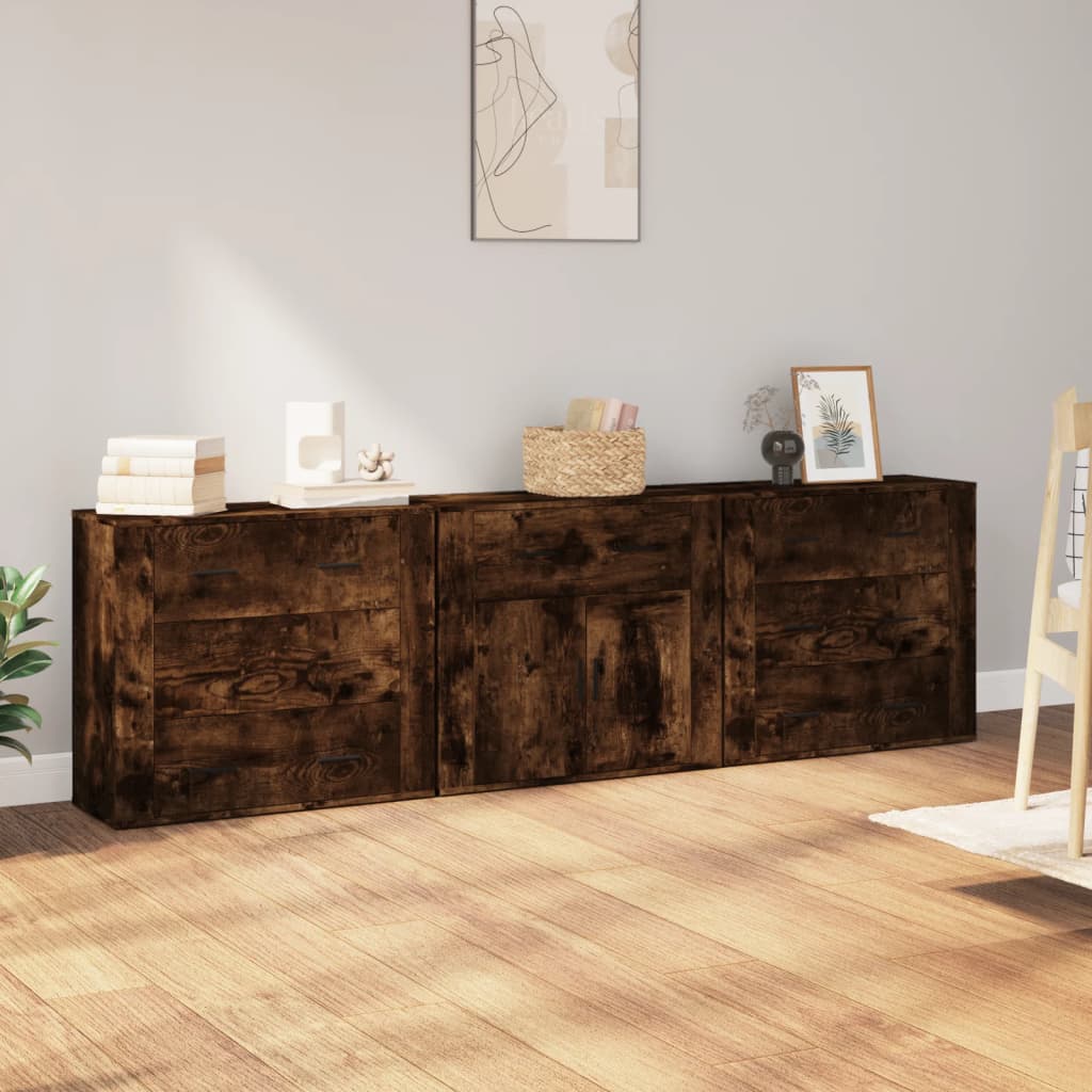 Sideboards 3 Pcs Engineered Wood