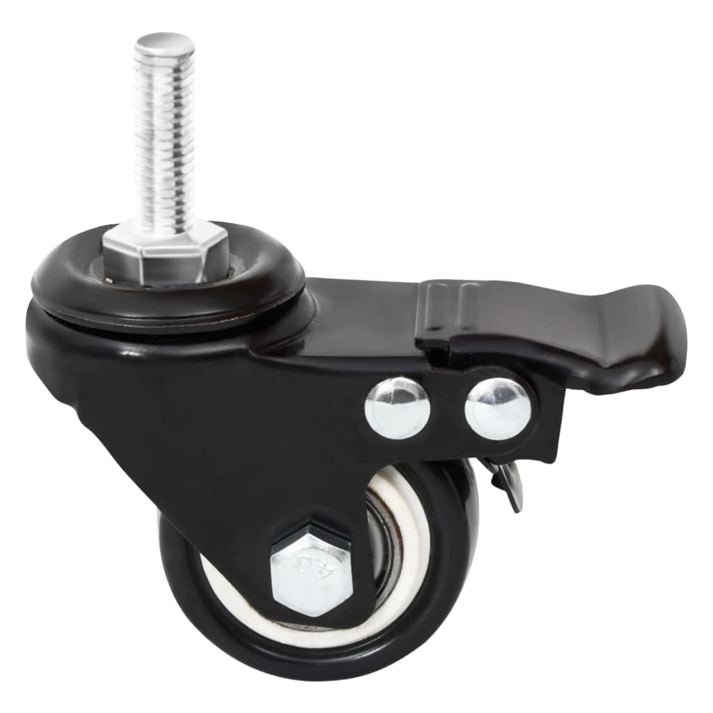 Wheels For Planter 4 Pcs Black 8X3.5X8 Cm Iron