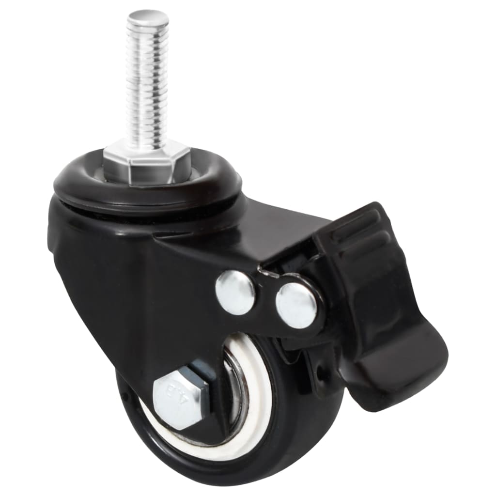 Wheels For Planter 4 Pcs Black 8X3.5X8 Cm Iron