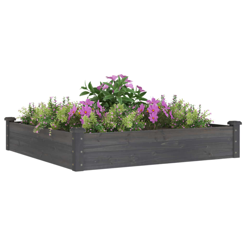 Garden Raised Bed With Liner Solid Wood Fir