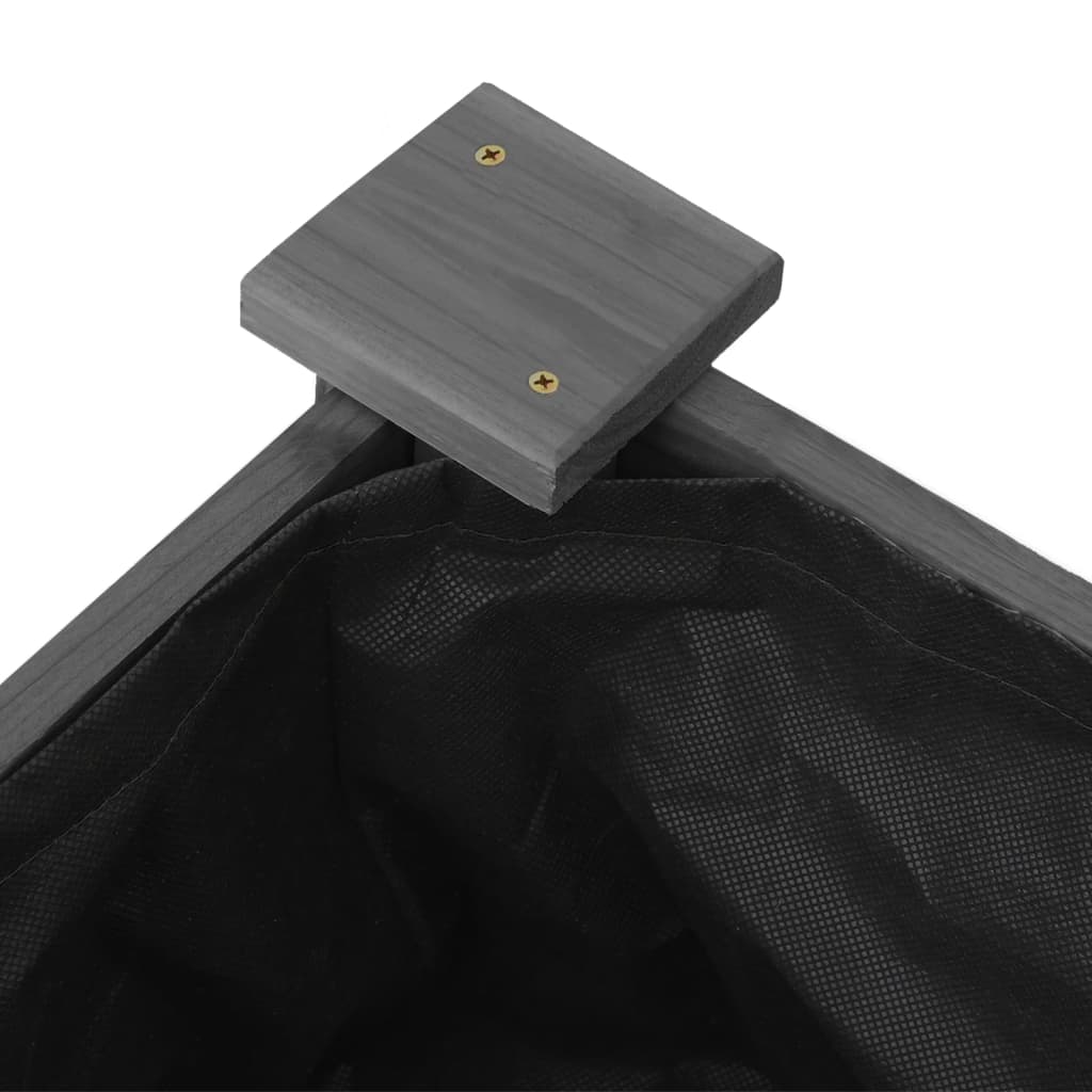 Garden Raised Bed With Liner Solid Wood Fir