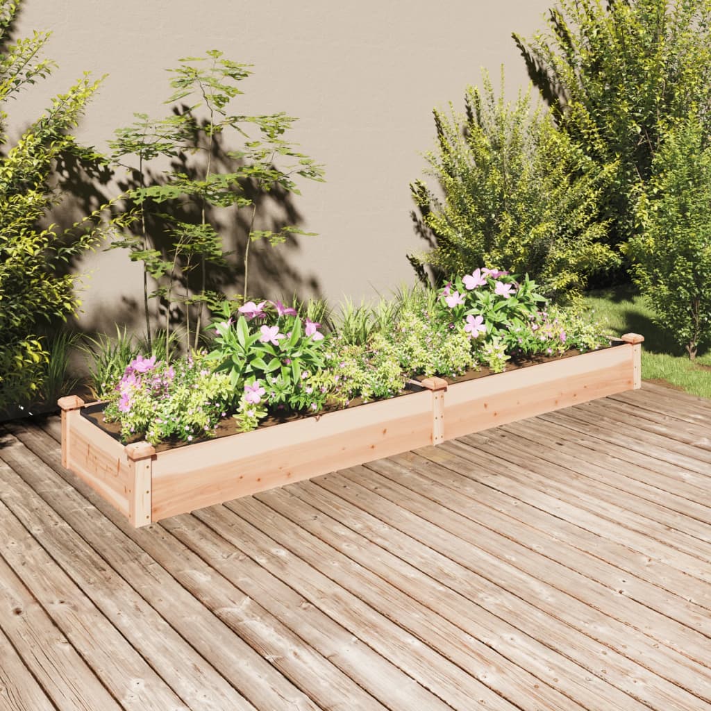 Garden Raised Bed With Liner Solid Wood Fir