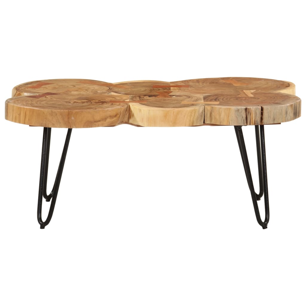 Coffee Table 36 Cm 6 Trunks Solid Wood Acacia