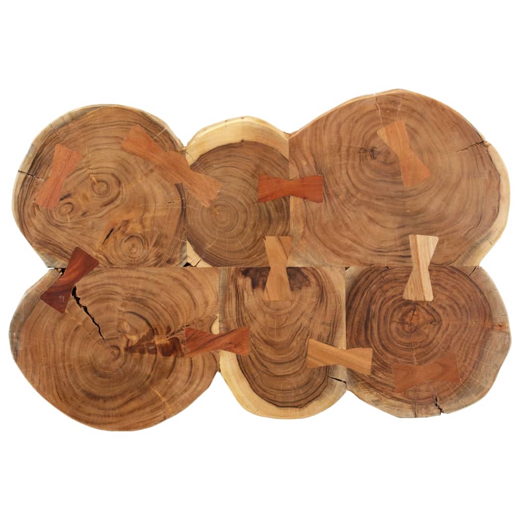 Coffee Table 36 Cm 6 Trunks Solid Wood Acacia