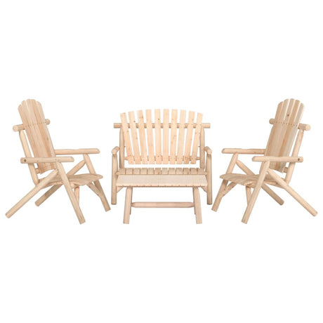 3 Piece Garden Lounge Set Solid Wood Spruce