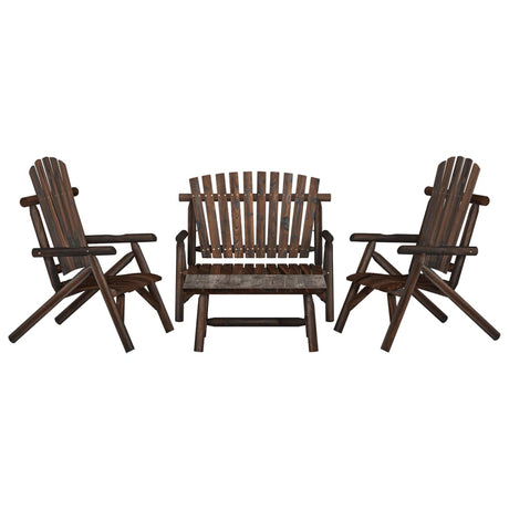 3 Piece Garden Lounge Set Solid Wood Spruce