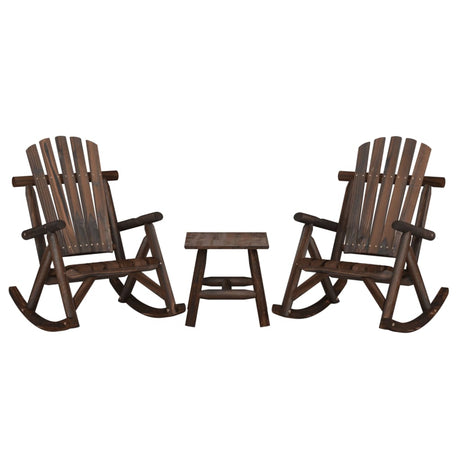 3 Piece Garden Lounge Set Solid Wood Spruce