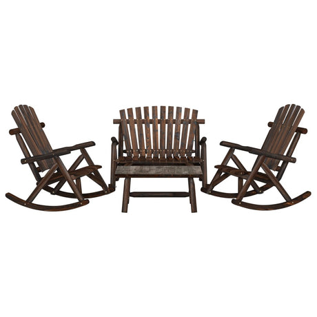 3 Piece Garden Lounge Set Solid Wood Spruce