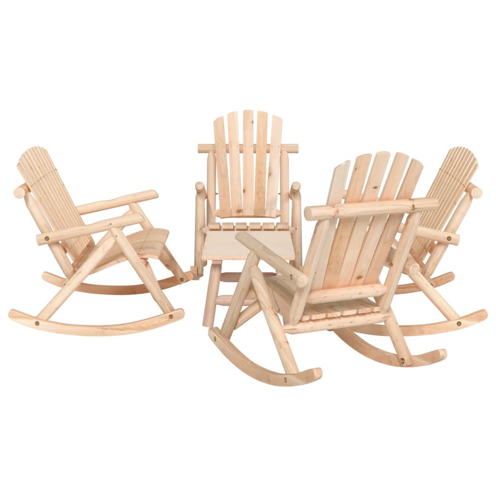 3 Piece Garden Lounge Set Solid Wood Spruce