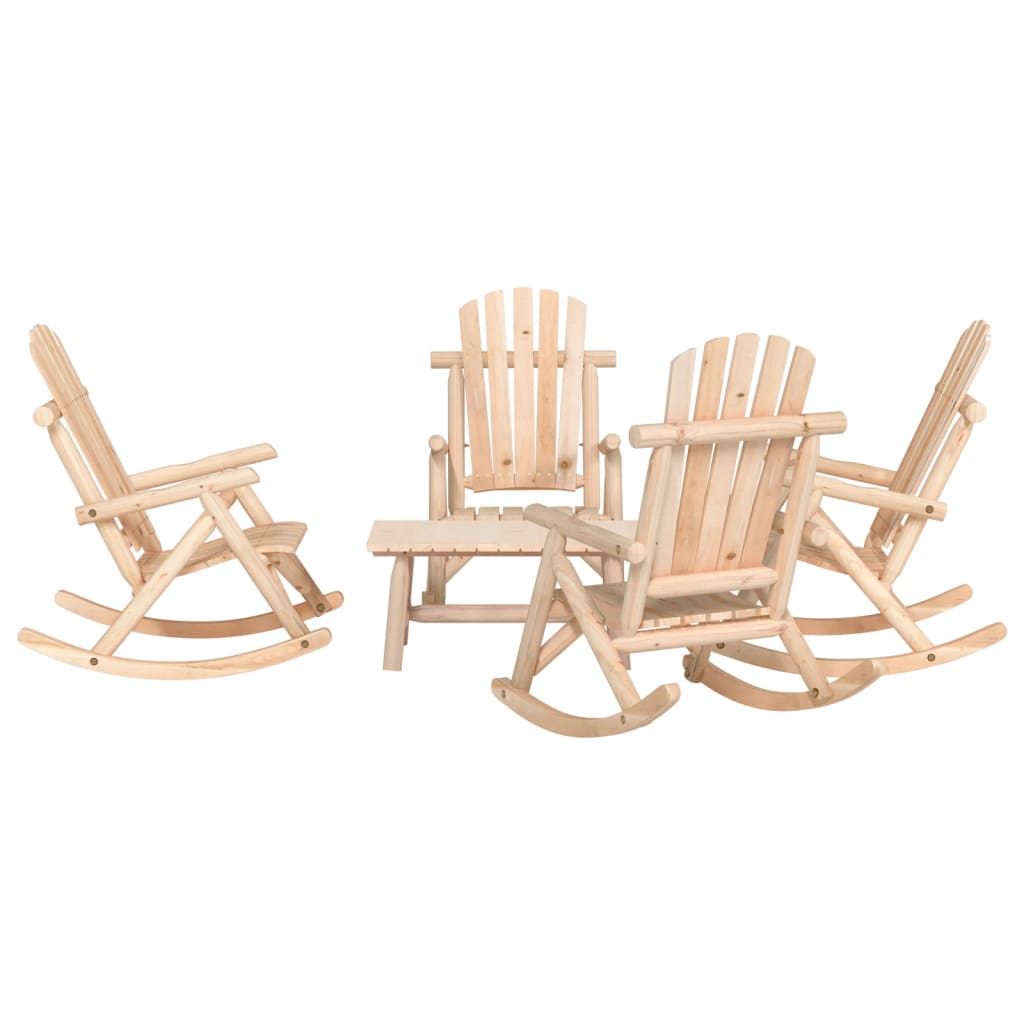 3 Piece Garden Lounge Set Solid Wood Spruce