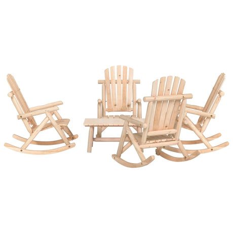 3 Piece Garden Lounge Set Solid Wood Spruce