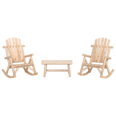 3 Piece Garden Lounge Set Solid Wood Spruce