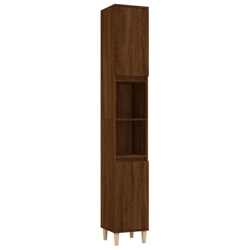 3 Piece Bathroom Cabinet Set Engineered Wood