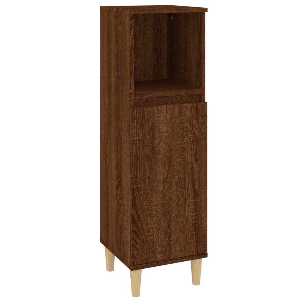 3 Piece Bathroom Cabinet Set Engineered Wood