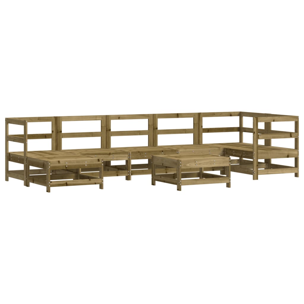 8 Piece Garden Lounge Set Impregnated Wood Pine