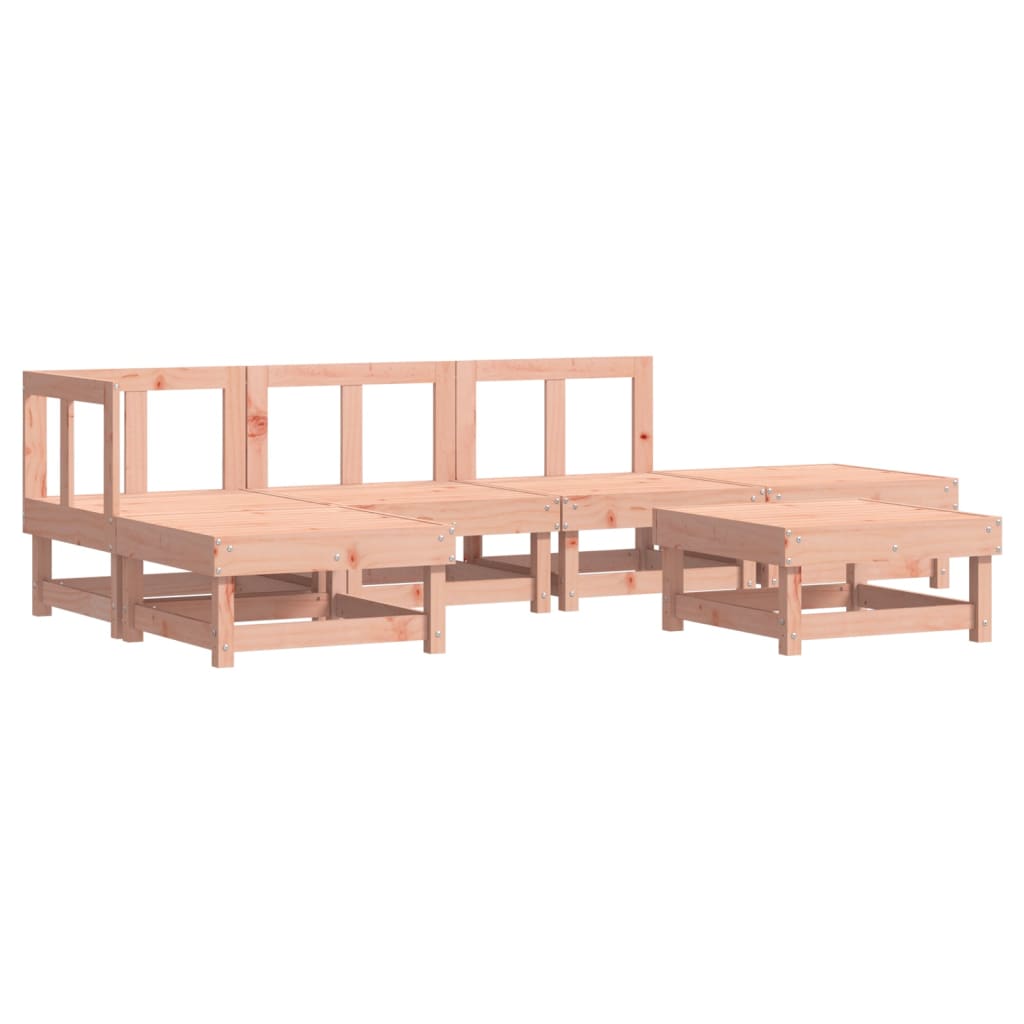 6 Piece Garden Lounge Set Solid Wood Douglas