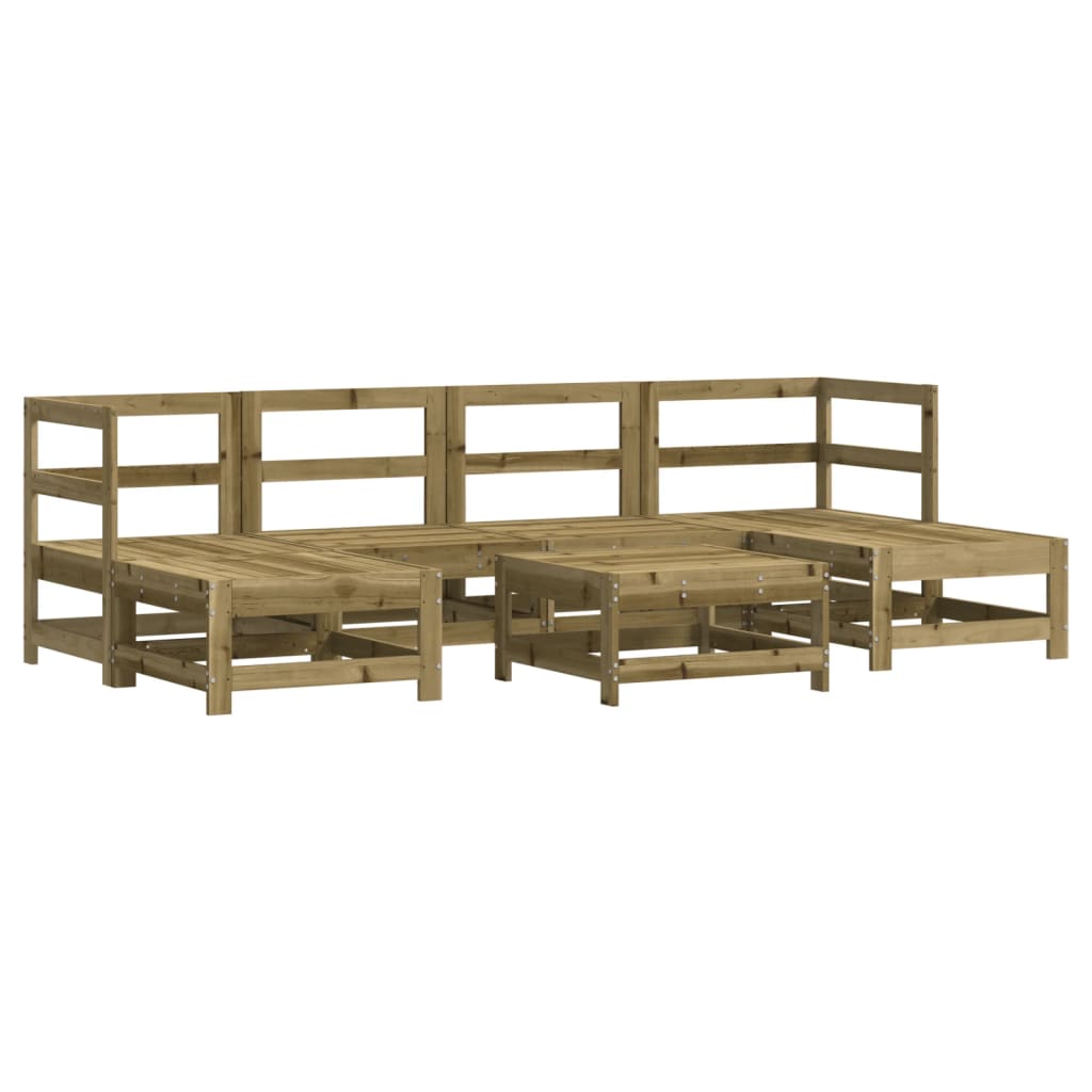 7 Piece Garden Lounge Set Impregnated Wood Pine