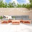 7 Piece Garden Lounge Set Honey Brown Solid Wood Pine