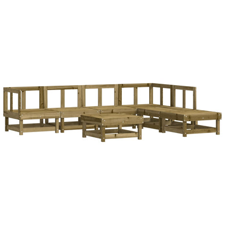 7 Piece Garden Lounge Set Impregnated Wood Pine