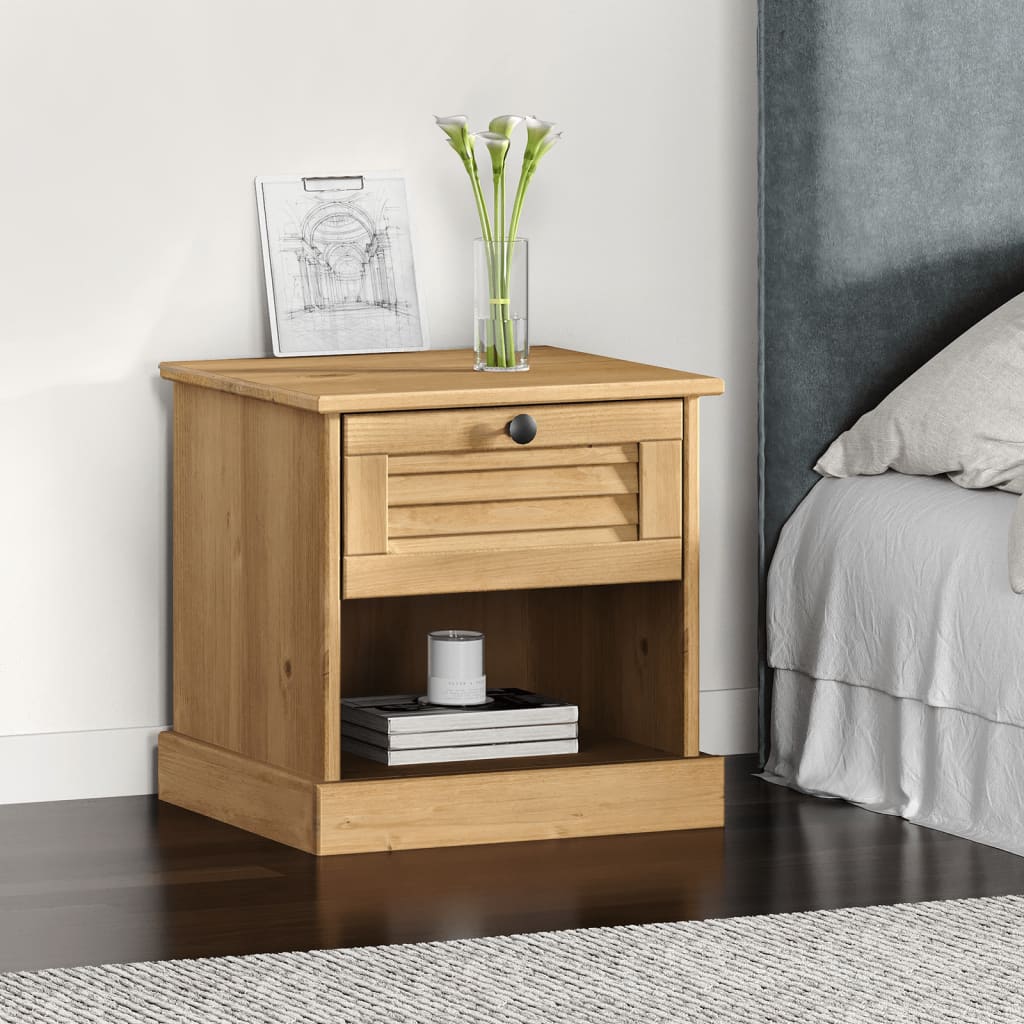 Bedside Cabinet Vigo 42X35X42 Cm Solid Wood Pine