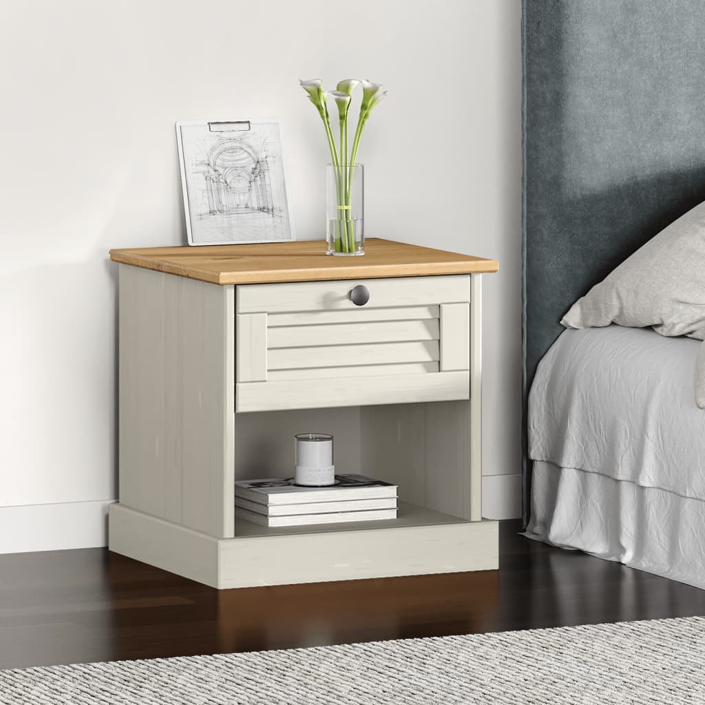 Bedside Cabinet Vigo 42X35X42 Cm Solid Wood Pine