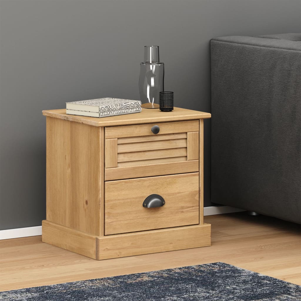 Bedside Cabinet Vigo 42X35X42 Cm Solid Wood Pine