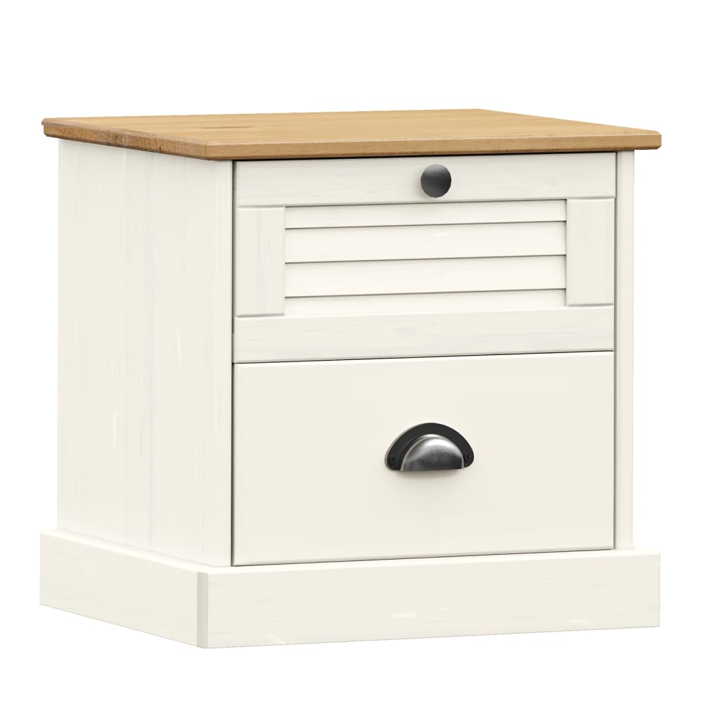 Bedside Cabinet Vigo 42X35X42 Cm Solid Wood Pine