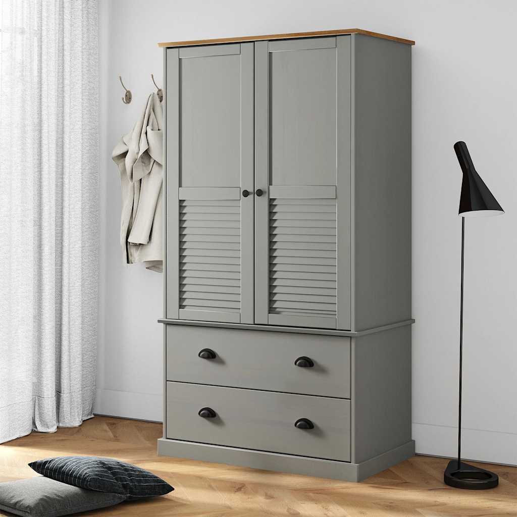 Wardrobe Vigo 90X55X170 Cm Solid Wood Pine