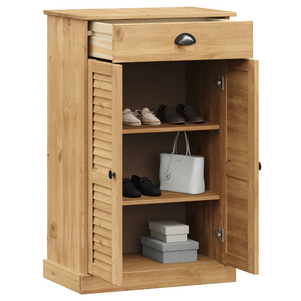 Shoe Cabinet Vigo 60X35X96 Cm Solid Wood Pine